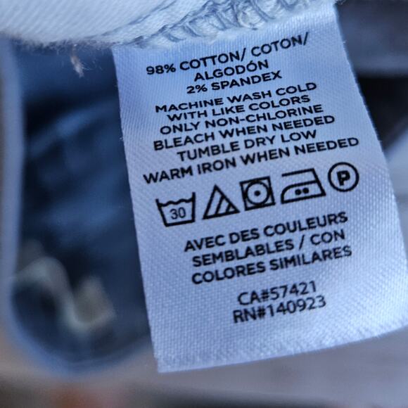 Loft Blue High Waist Skinny Khaki Cropped Pants sz 12 - Picture 3 of 5